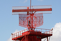 Photo einer Flugsicherungsradar-Antenne