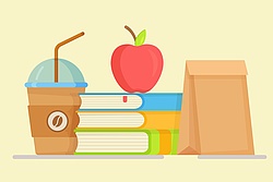Books and lunch bag.