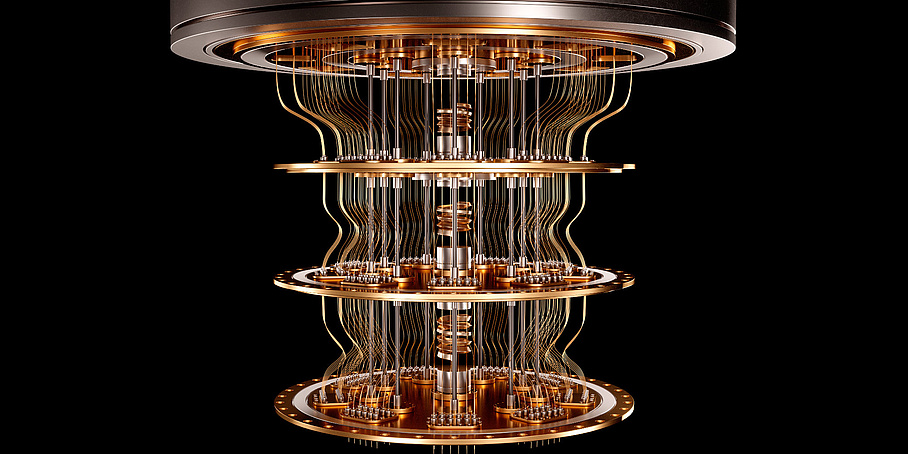 A picture of a quantum computer.