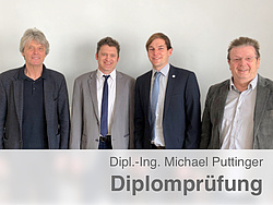 Gruppenbild der Prüfungskommission zusammen mit Herrn Puttinger.