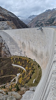 A large dam wall