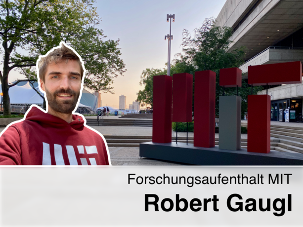 Photomontage of Robert Gaugl  next to the MIT logo.