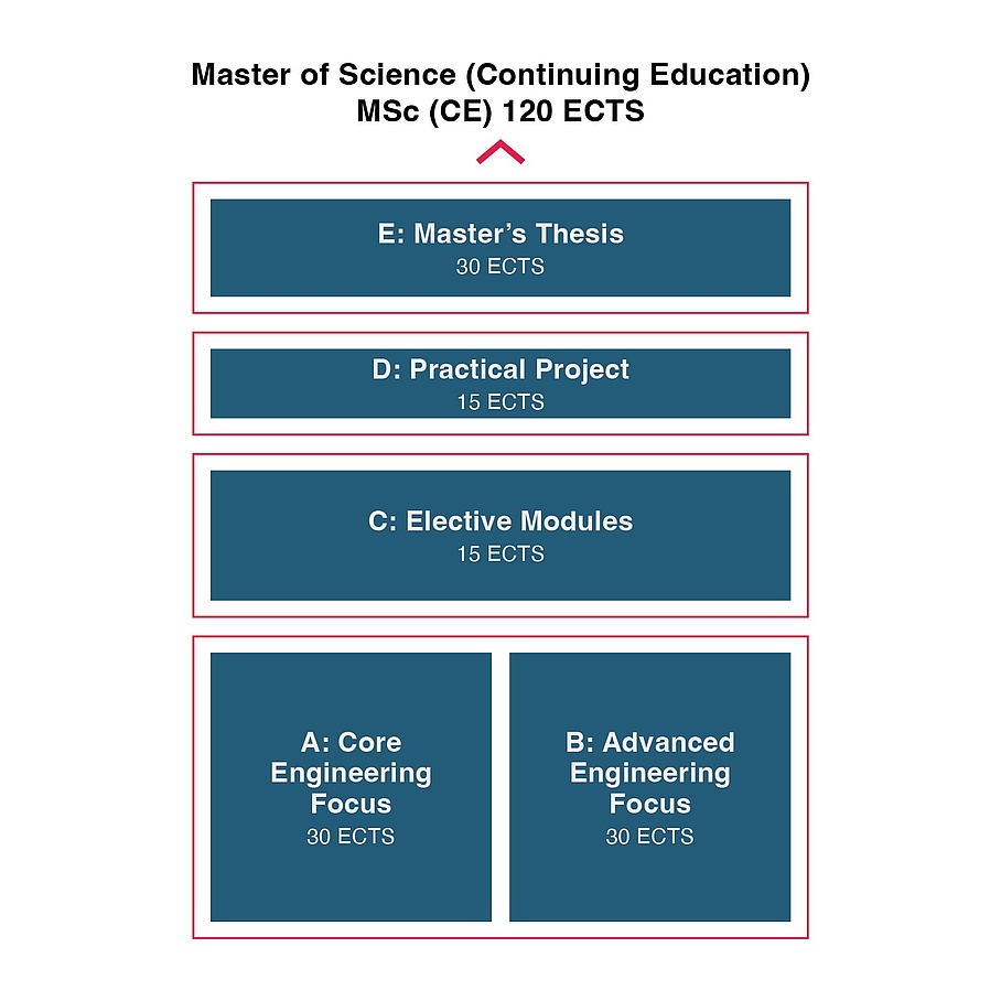 Diagram showing the structure of the Master’s programme