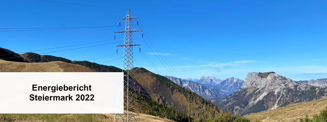 Power tower with mountains.