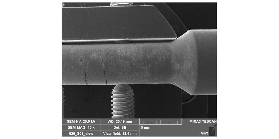 HE cracks in an ultra-high-strength screw steel.