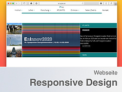 Screenshot of the institute homepage.