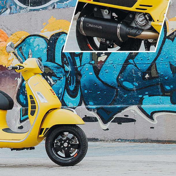 Motor scooter in front of a graffiti wall. Source: REMUS-SEBRING Group
