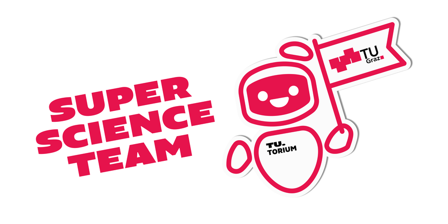 Text on the image: Super Science Team