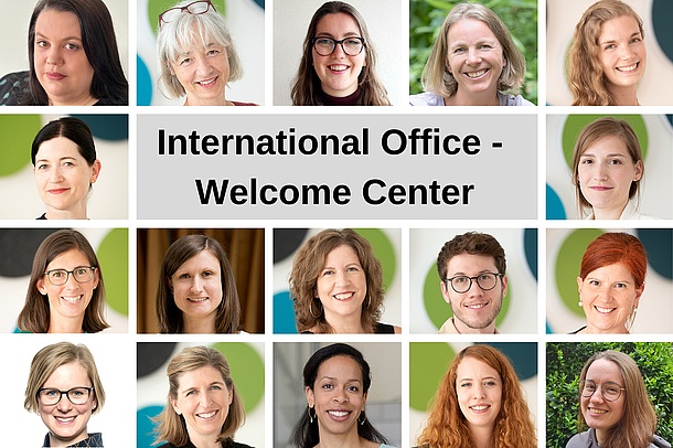 Team of the International Office - Welcome Center, Image Source: Renate Trummer, Fotogenia / Canva Pro