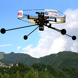 A drone. Photo source: Aerial Vision Group - TU Graz