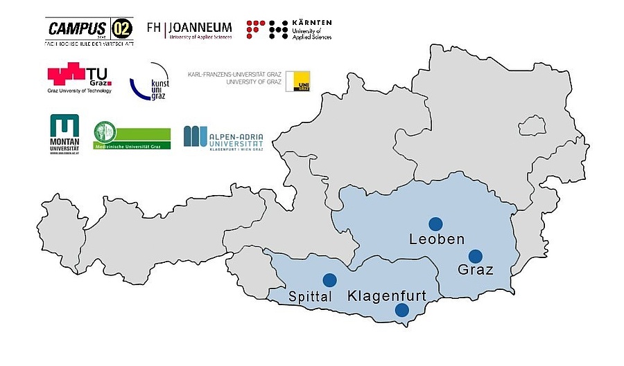 Wissenstransferzentren Österreichs, Source: WTZ Süd und Paul Anzinger, Universität Salzburg