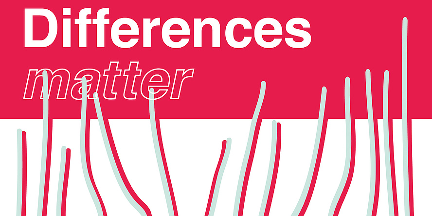 Grafisches Bild mit der Aufschrift „Differences matter“