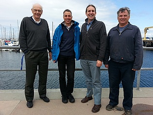 Prof. Wolfgang Sanz with Prof. Max Platzer, Prof. Anthony Gannon and the lab technician John of the Naval Postgraduate School in Monterey, CA, during his stay as a visiting scientist!