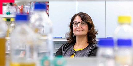 Prof. Gabriele Berg in the laboratory