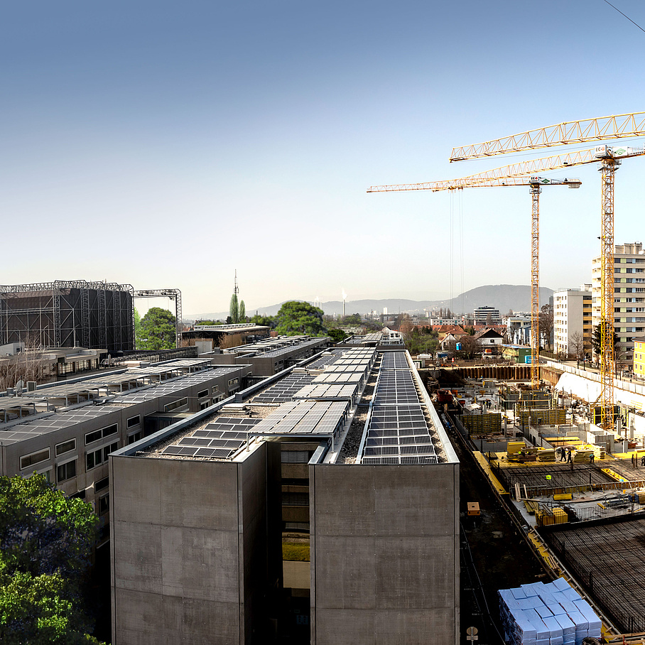 Buildings and cranes