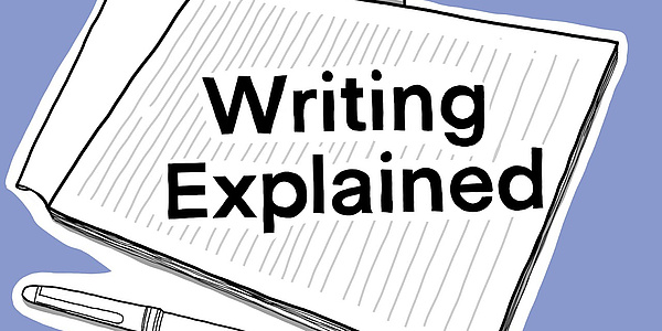 Text im Bild: writing explained