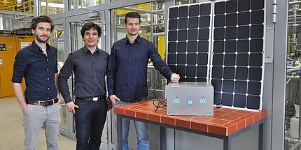 Christoph Grimmer, Stephan Weinberger und Florian Gebetsroither am Institut für Chemische Verfahrenstechnik und Umwelttechnik der TU Graz.