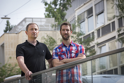 Michael Sternad und Georg Hirtler forschen am CD-Labor für Lithium-Batterien an der TU Graz