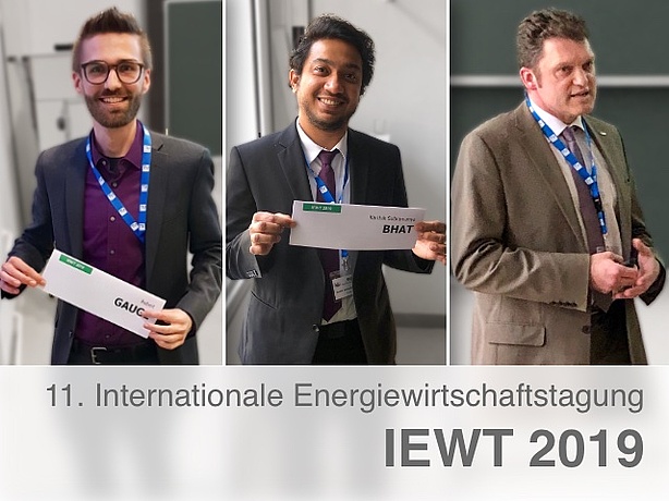 Robert Gaugl, Karthik Bhat und Udo Bachhiesl bei der IEWT2019.