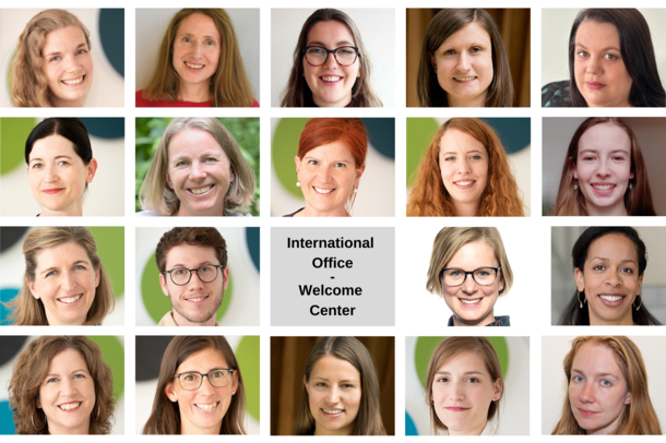 Team of the International Office - Welcome Center, Image Source: Renate Trummer, Fotogenia / Canva Pro