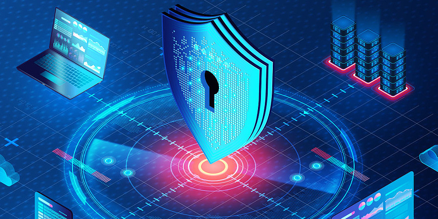 A drawing of a lock.