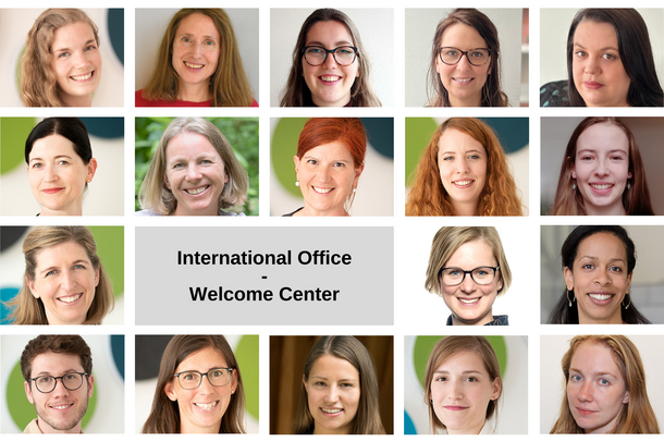 Team of the International Office - Welcome Center, Image Source: Renate Trummer, Fotogenia / Canva Pro