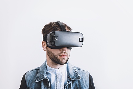 Man with VR headset