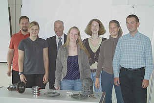 Institute staff with student trainees