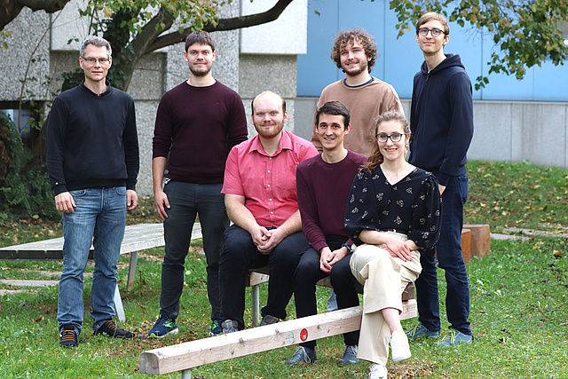 Koch group photo taken outside TU Graz' new campus