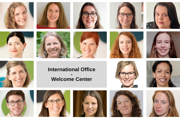 Team des International Office - Welcome Center, Bildquelle: Renate Trummer, Fotogenia / Canva Pro