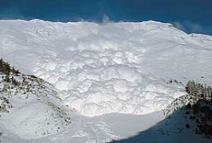 Avalanche in Vallee de la Sionne