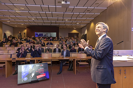 a full levture hall at TU Graz