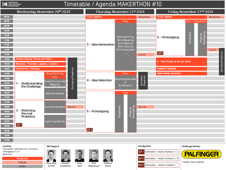 Picture of the timetable. Below you find the link to the corrisponding PDF version. 