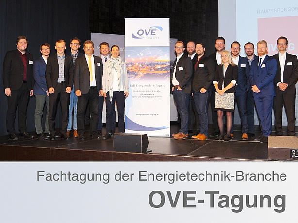 Group picture of the 16 TU Graz participants at the OVE energy technology conference.