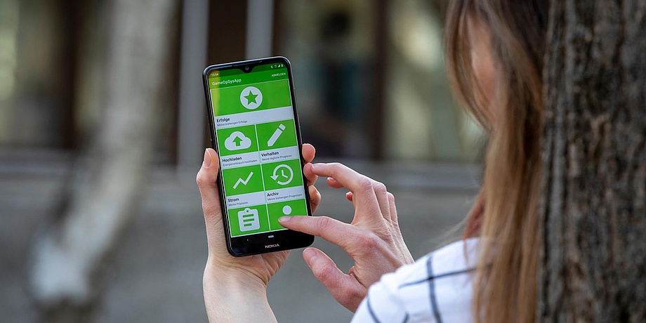 Woman holding mobile phone