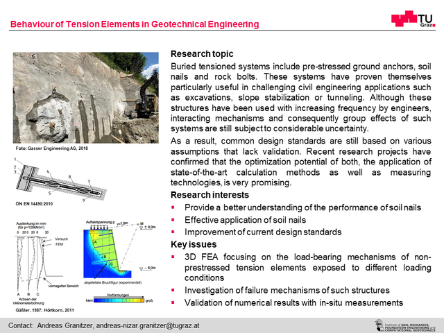 Behaviour of Tension Elements in Geotechnical Enigneering