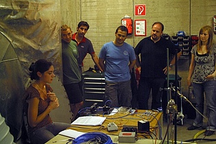 Demonstration of several ignition scenarii, surveyed by a programmable logic controller: normal operation, flame blown out, or no flame at all. This theme was a summer training exercise for a french student from SUPAERO (Audrey Camps, left).