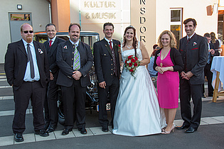 At the wedding of our dear Mrs. Böhm! We congradulate the young couple and wish them happiness together!