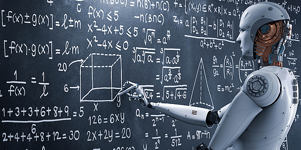 Robot writing on a blackboard