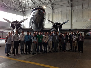 Our colleagues C. Faustmann (3rd from the left) and M. Steiner (4th from the left) with other conference participants at the Delta Flight Museum during AIAA Aviation 2014