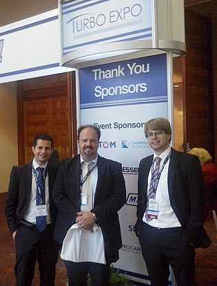 Dr. Emil Göttlich, Rosario Spataro and Christian Faustmann at the ASME Turbo Expo in San Antonio, Texas.