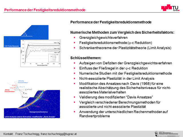 Performance der Festigkeitsreduktionsmethode