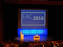 The European Aerosol Conference logo projected on the Wall.