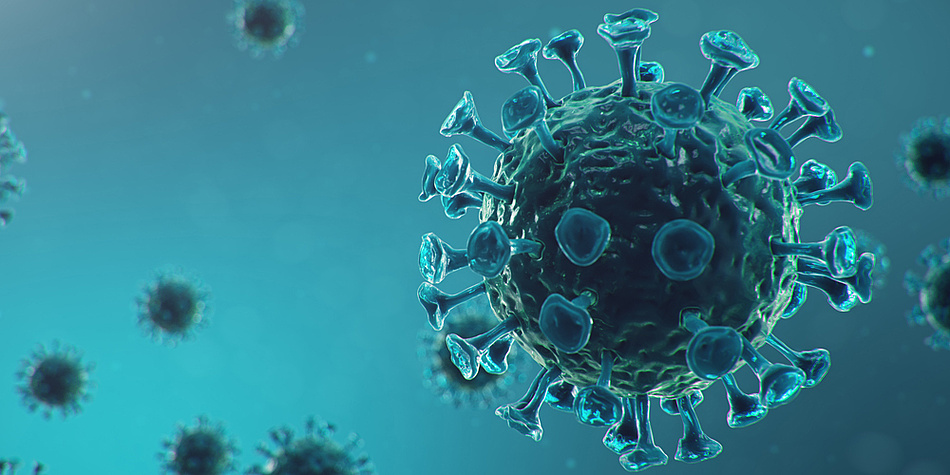 A pictorial representation of the coronavirus.