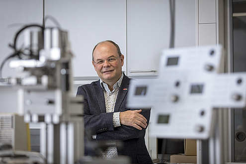 A researcher in his laboratory