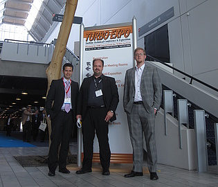 Dr. Emil Göttlich, Rosario Spataro and Thorsten Selic at the ASME Turbo Expo in Copenhagen