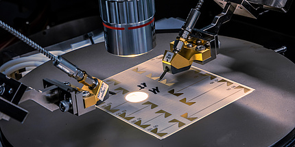 Thin film under a light source