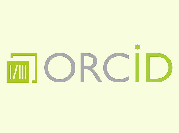 Bibliothekslogo mit ORCID-Schriftzug