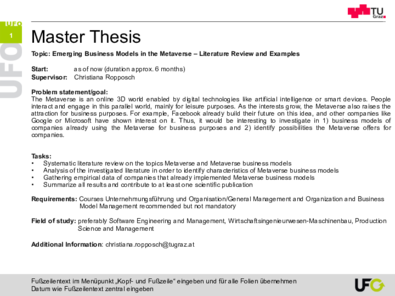 New Master´s Thesis Available!