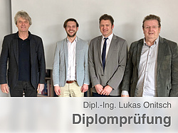 Gruppenbild der Prüfungskommission zusammen mit Herrn Onitsch.